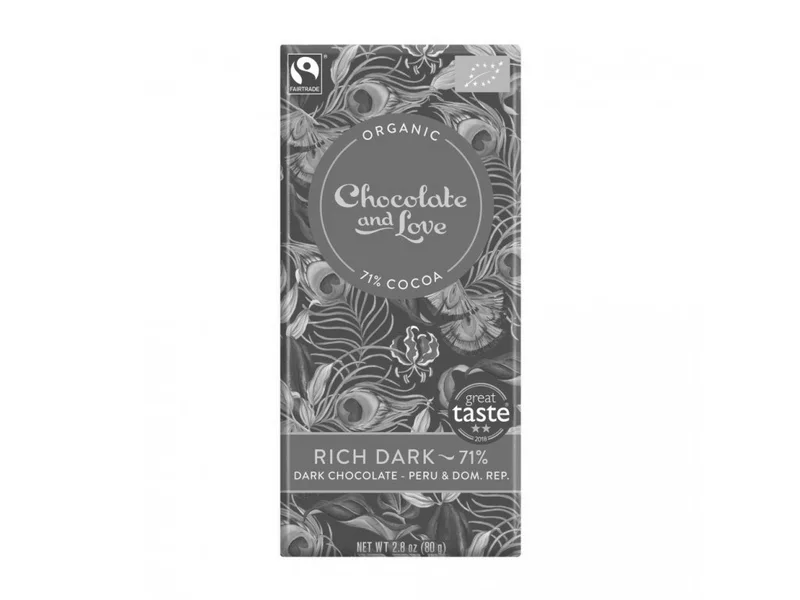 Chocolate & Love Hořká čokoláda Rich Dark 71% 80 g BIO